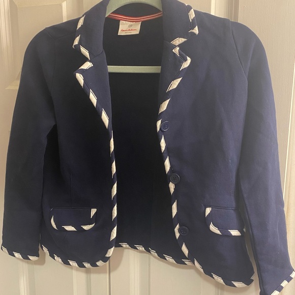 Hanna Andersson Blue and White Blazer with Nautical Trim - Picture 1 of 3